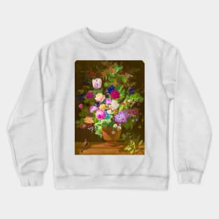 Flowers in a Vase by O.D. Ottesen (digitally enhanced) Crewneck Sweatshirt